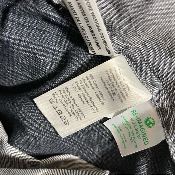 J Crew 484 Blue Pants/Trousers 36Wx32 Cotton Flannel SLIM Flat Front MSRP=$89.50 - Picture 6 of 7